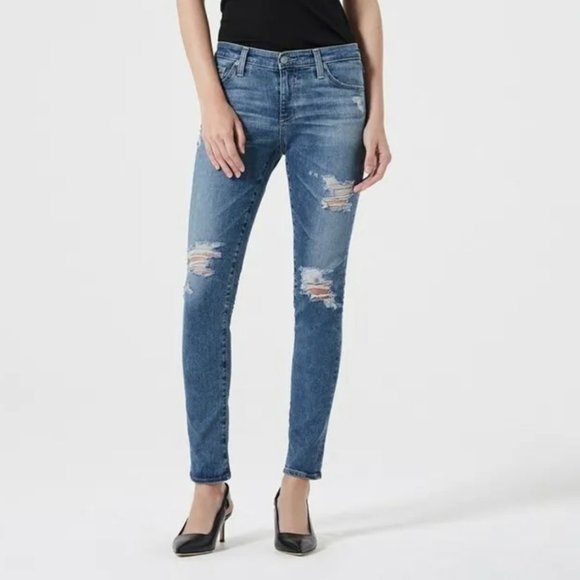 AG Adriano Goldschmied Legging Ankle Skinny Jeans 13 Years Pacifica size 31 - Picture 1 of 14